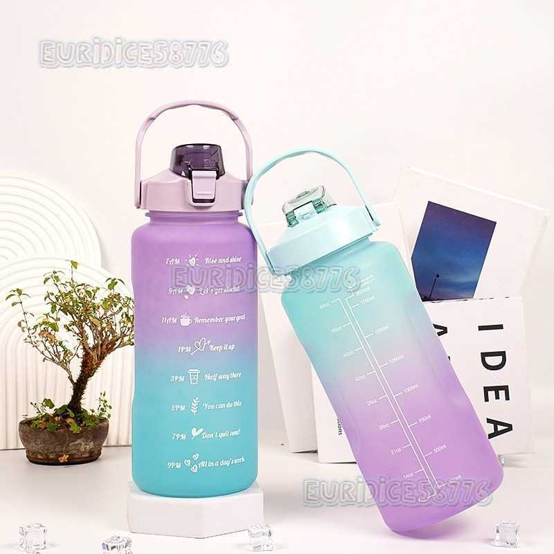 New Large Capacity Gradient Plastic Cup 2l Sports Simple Outdoor Water Bottle H250911