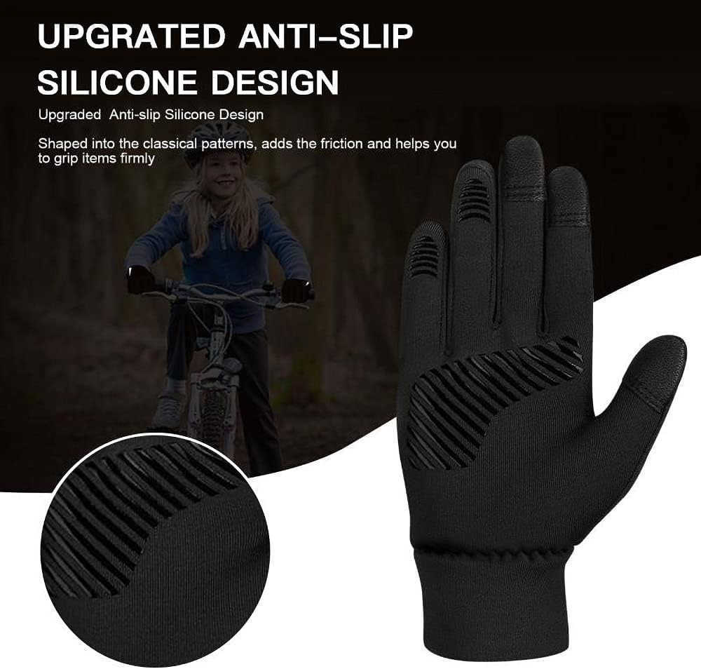 Winter Gloves Thick Soft Fleece Warm Touch Screen AntiSlip for Boys Girls 315 Years Cycling SchoolW250911
