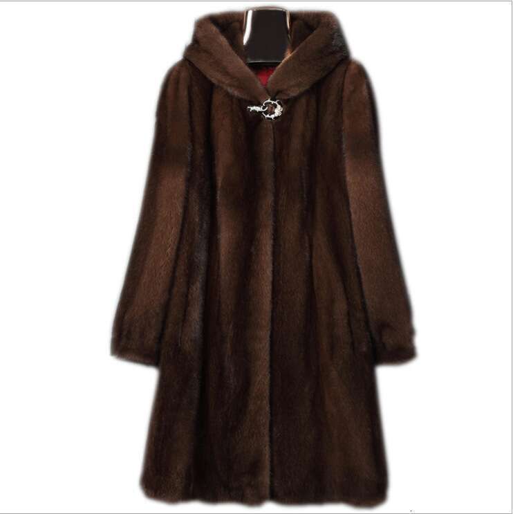 Women's Clothing Coats For Women Fur Whole Mink Long Hooded 250912