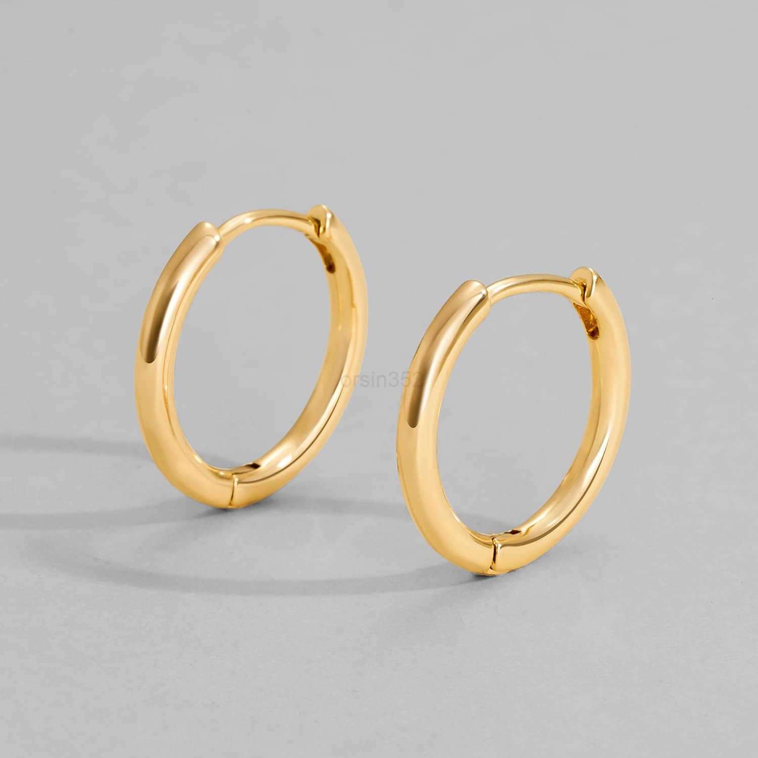 Studios Dainty CZ Huggie Hoop Earrings 14K Gold Plated Chunky Simple Cute Thick Round Frill Bead Ball Starburst Cuff Earrings Cubic Zirconia Hoop Earr
