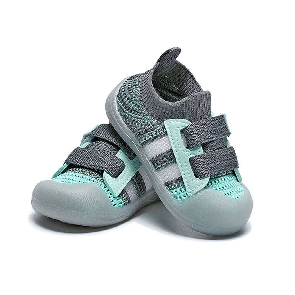 Boys Girls Fashion Breathable Non-slip Knitted Sneakers Rubber-soled Toddler Outdoor Walking Baby Shoes