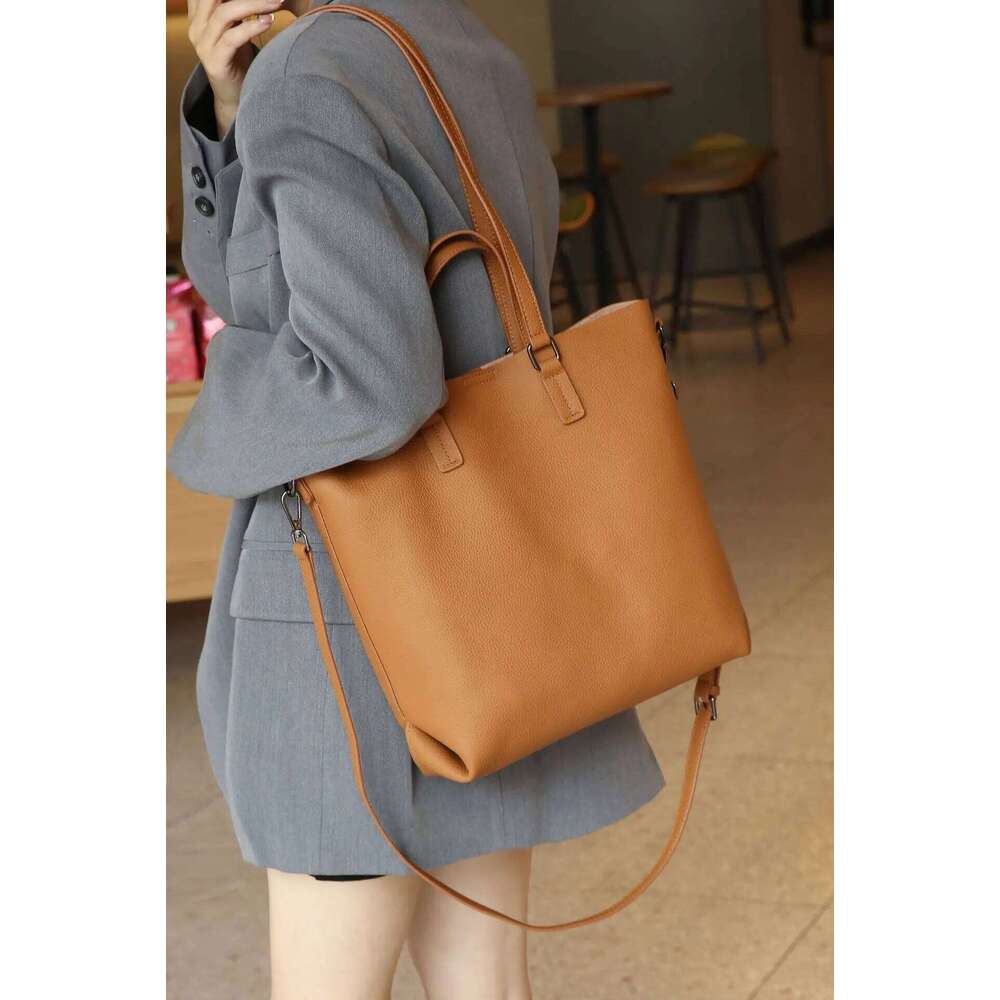 Layer Cowhide Shoulder Women Large Capacity Crossbody Tote Mommy Simple Shopping Designer Bag