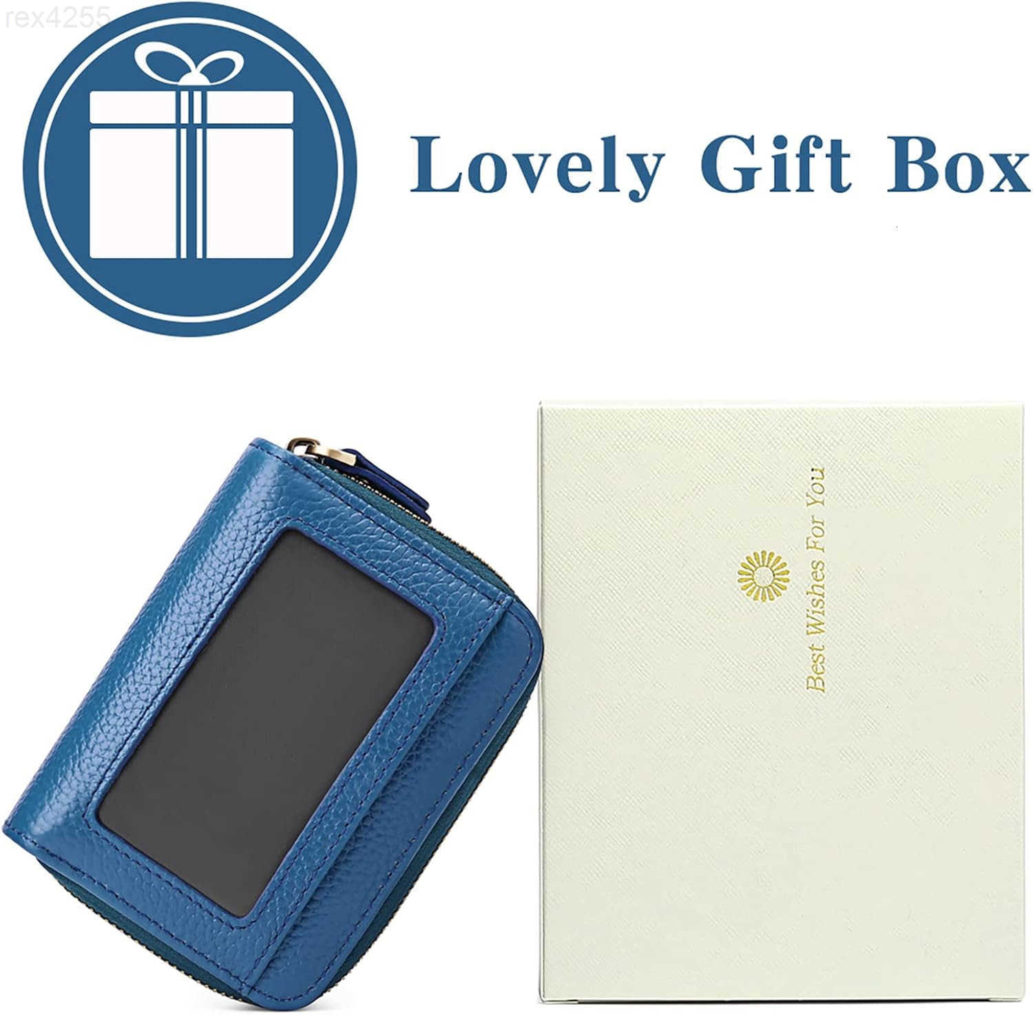 Small Genuine Leather Wallet for Women RFID Blocking Credit Card Holder WalletW250911