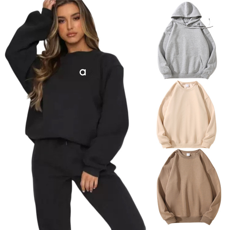 Yoga Womens Sportswear Hoodies Set Outfit Warm Sweatshirts Loose Sweatwear Unisex Casual Top Fashion Outwear Jacket PULLOVER Hoodies Sport Pants Mens