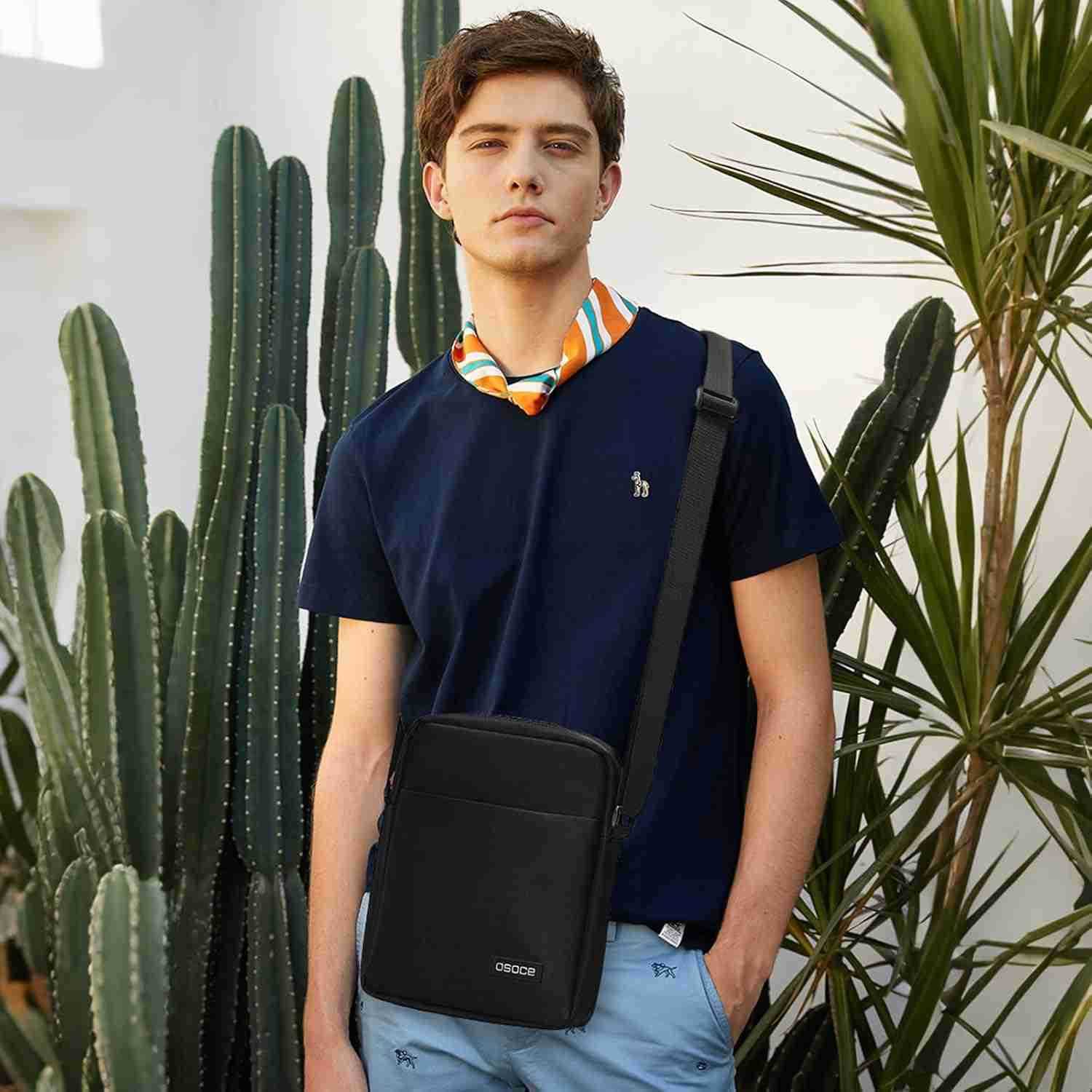 Messenger Bag Crossbody Bag Shoulder Bag for Men Water Resistant Man Bag Man Purse for Business OfficeW250911