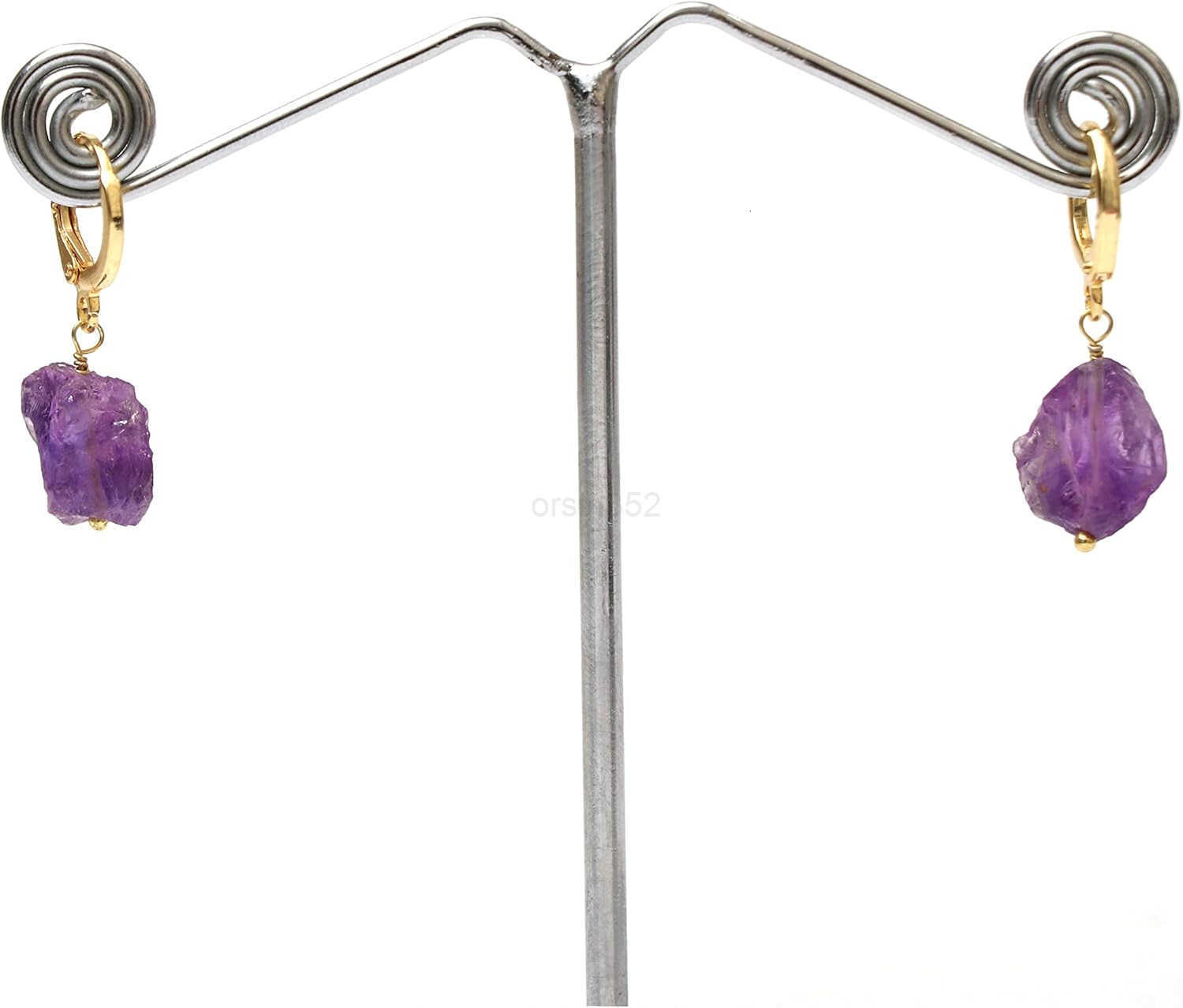 Handmade Gemstone Hoop Earrings Raw Crystal Dangle Jewelry Hypoallergenic Gold Plated Lightweight Elegant Jewelry Gifts For WomenW250911