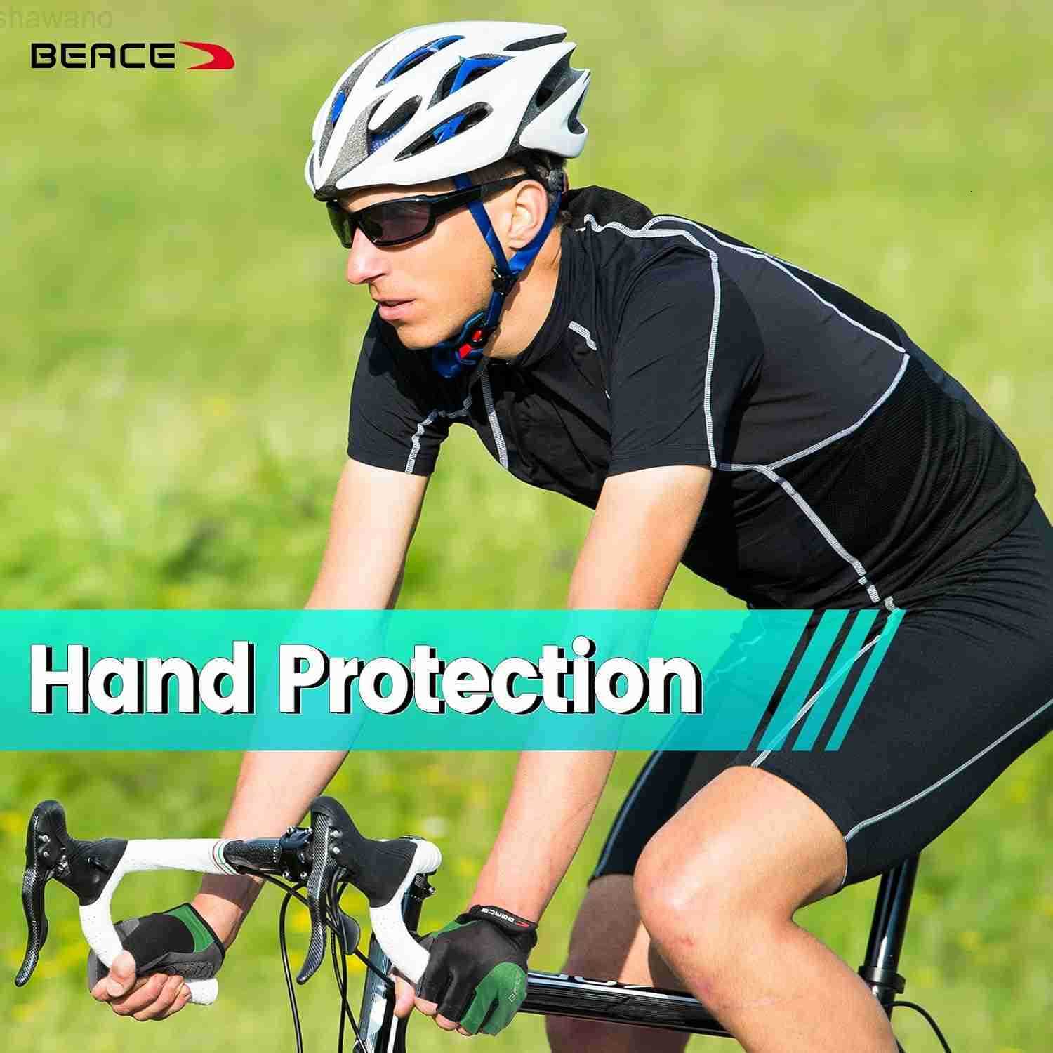 Gloves for Cycling Bike Biking Half Finger Road Bicycle for Men and Women5MM Breathable AntiSlip ShockAbsorbing Pad Gym Motorcycle Light Weight Mounta
