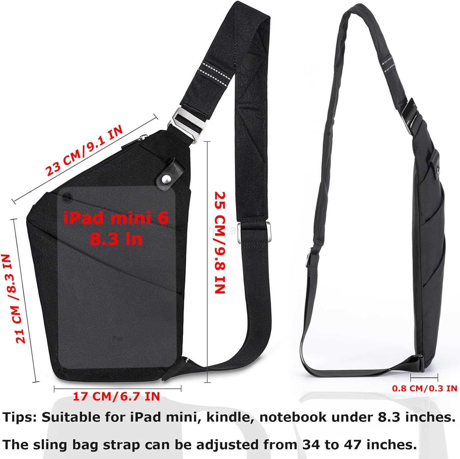 Sling Bag Cross Body Bag Anti Theft Crossbody Bags for Travel Lightweight Chest Shoulder Bags for Women MenW250911