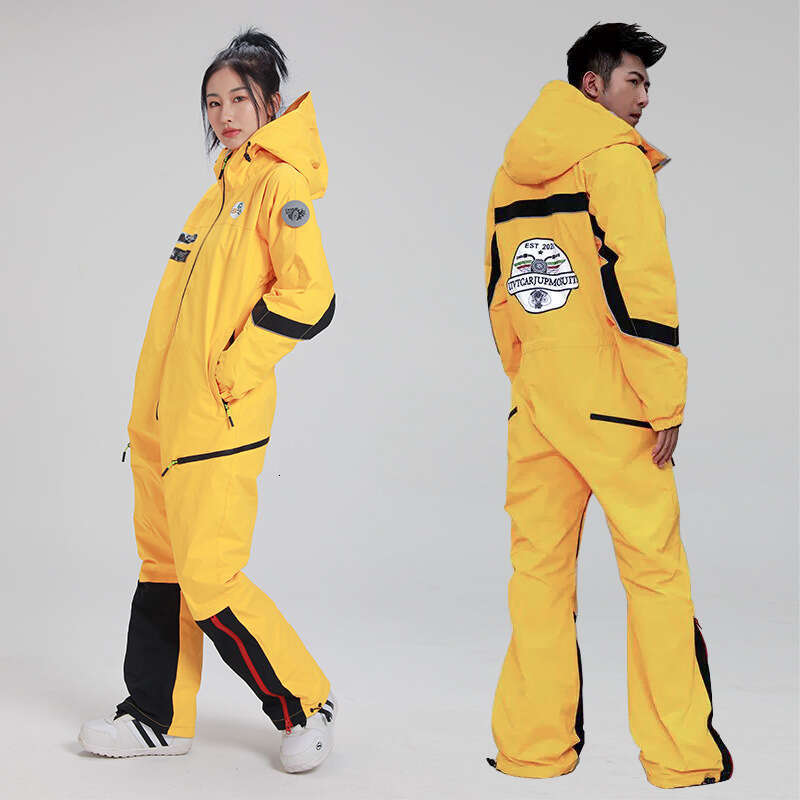 New Snowboard One-Piece Ski Suit For Men Winter Windproof And Waterproof Male Couple Snowfield Control Thickened To Keep Warm