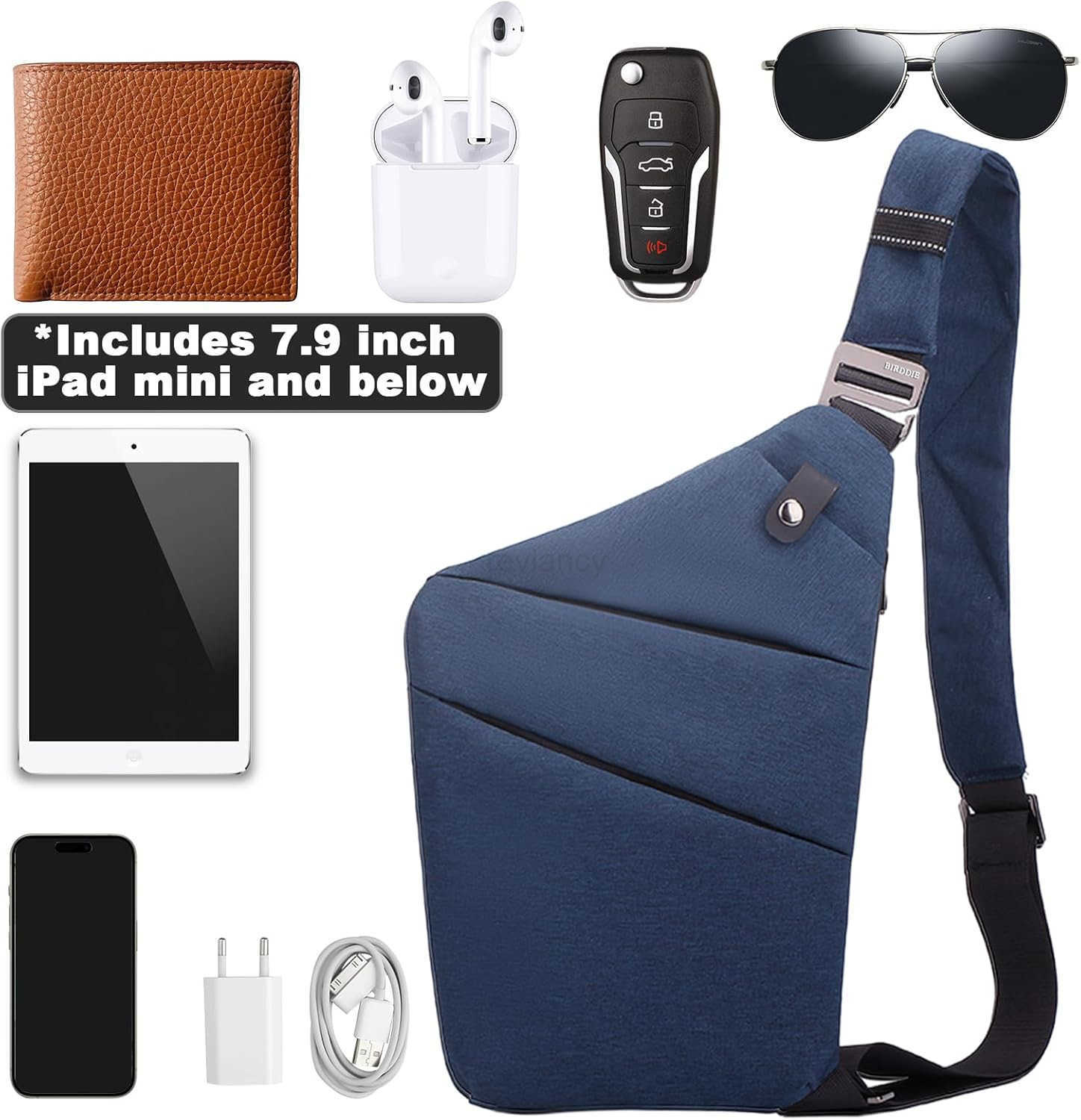 Anti Theft Travel Bag One Shoulder Large Capacity Crossbody Bag Chest Fashion Lightweight Sling Bags for Travel SportsW250911