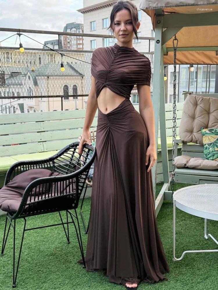 Casual Dresses Elegant Mesh Patchwork Hollow Out Dress Women Sexy Double Layer See-through Stretchy Bodycon Party Club Evening