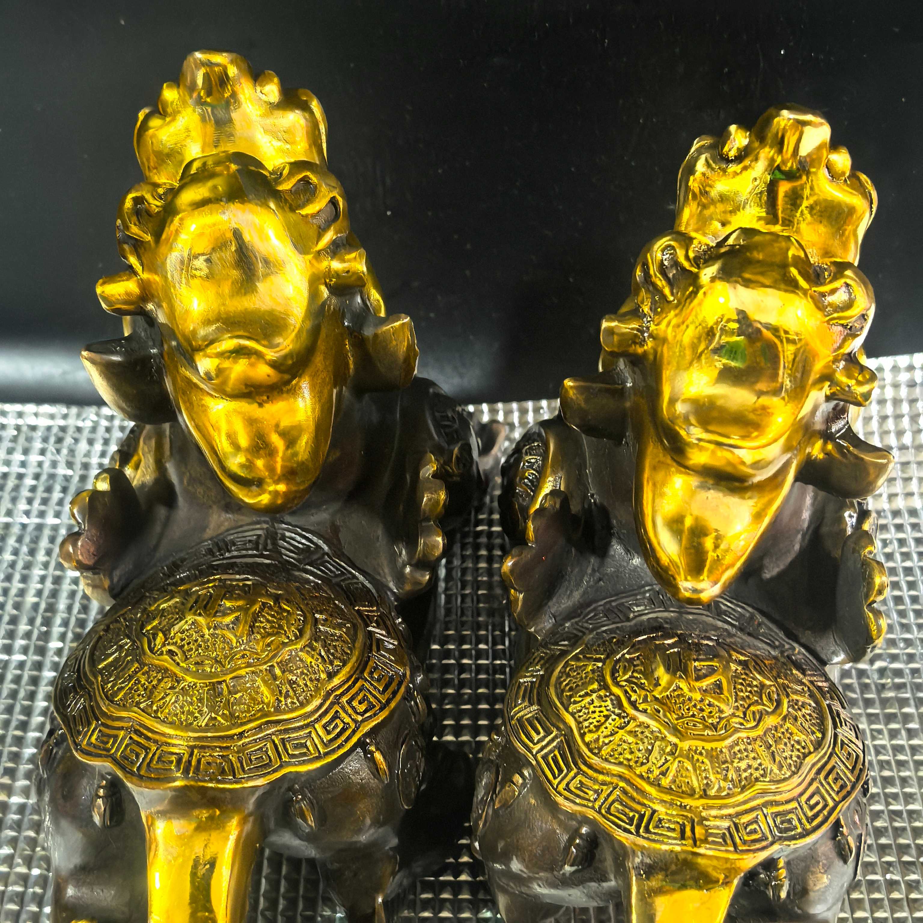 Antique bronze collection:, Lucky Pixiu, exquisite craftsmanship, fine workmanship! A pair