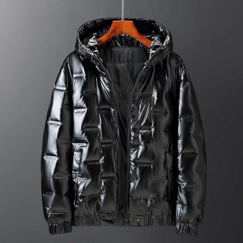 Short Thickened Coat Men's Jacket Cotton Clothing Glossy Japanese and Korean Winter Wear for Men