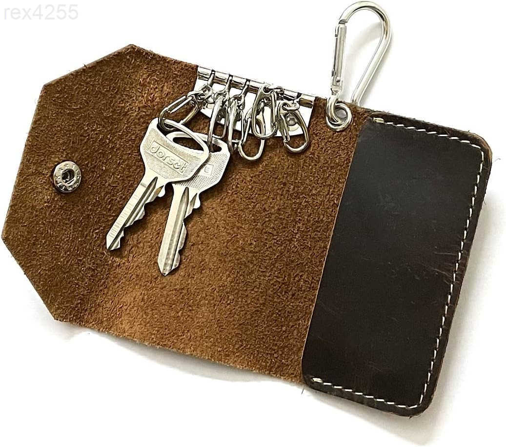 The Antiq Leather Keychain Wallet Waist Hanged Key Organiser Leather Key Holder Case Multiple Key Holder Key Fob Car Key Holder Gift for Men Women Bro