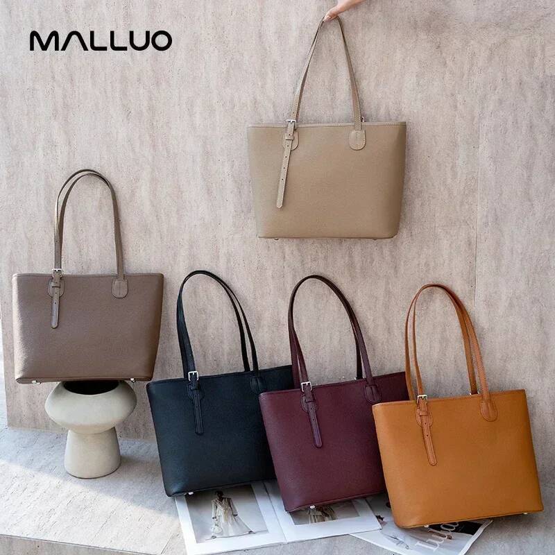 Women Genuine Leather Vintage High Quality Simple Handbag Lady Shoulder Bag Female Large Capacity Bucket Bags