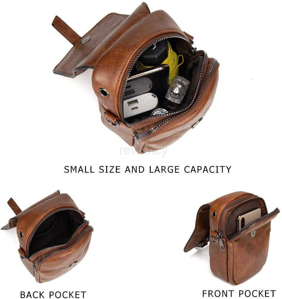 Vintage Crossbody Phone Bag for Women Small PU Leather Shoulder Purse and Handbag with TasselRivet DecorationW250911