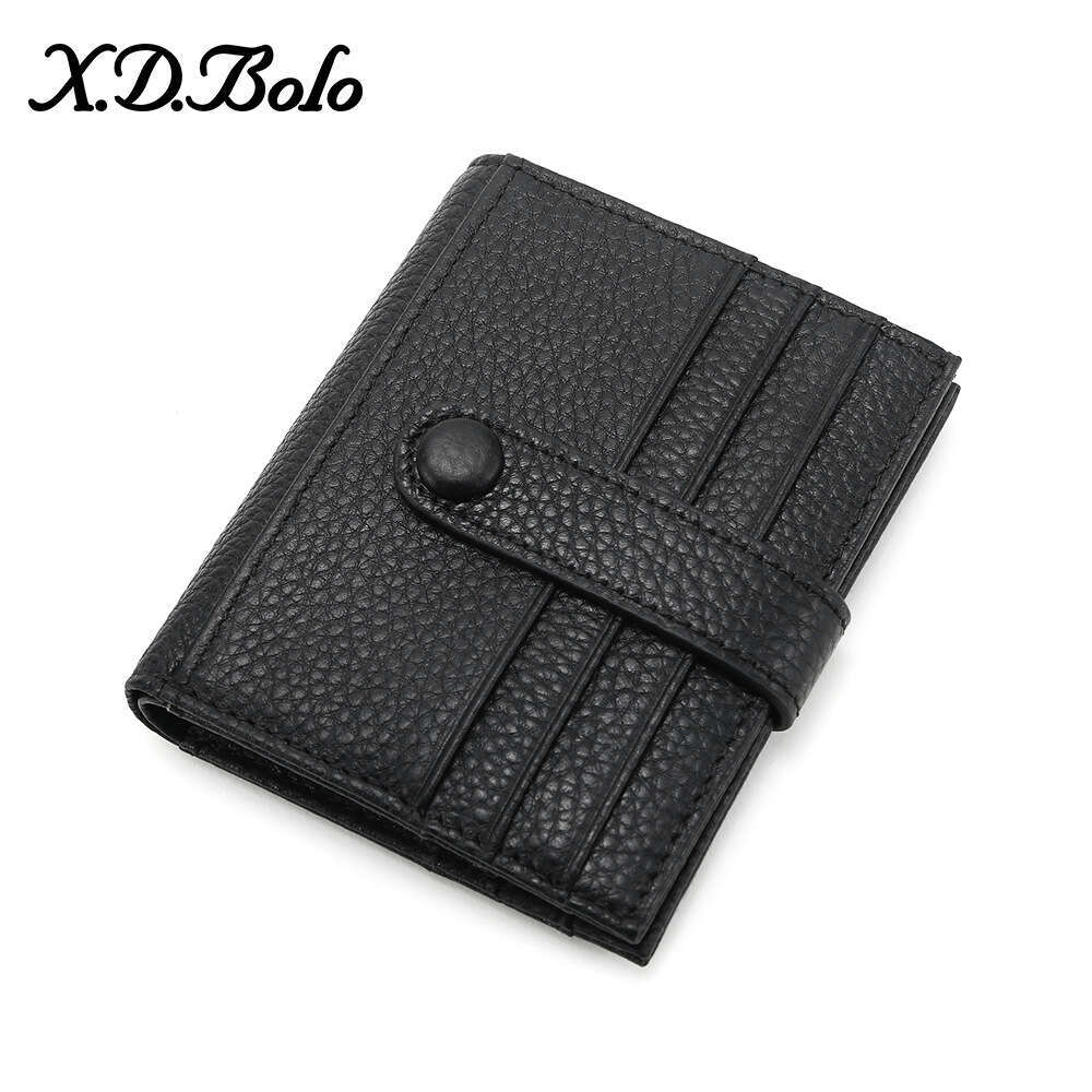 Cowhide Small Wallet for Women, Short Coin with Multiple Slots, Korean Style Student Wallet, Mini Card Holder Purse designer wallet B5