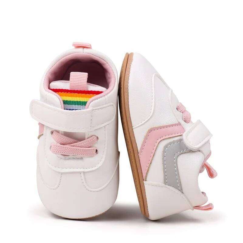 Citgeett Spring Infant Baby Boys Girls Sneakers Contrast Color Soft Non-Slip First Walking Fall Shoes