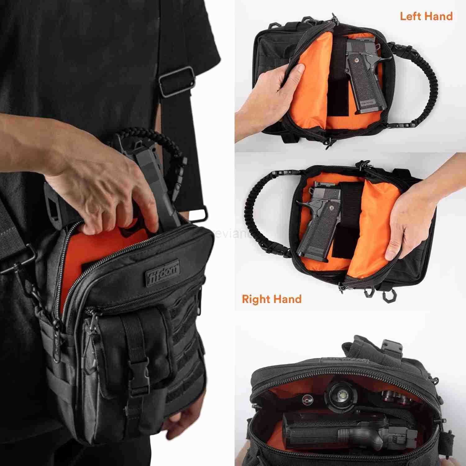 Black Small Tactical Messenger Bag For Men This EDC Has Multiple Ways to Carry as Sling Shoulder Crossbody WaistW250911