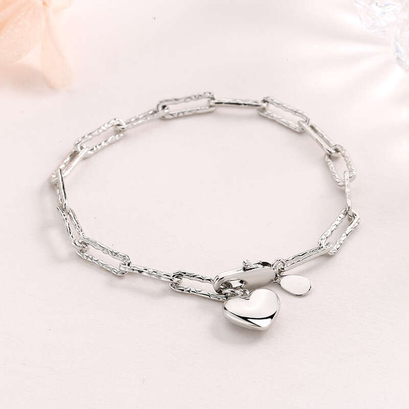 Live Fashion Heart for Women, Ins Trend Niche Design Heart-shaped Simple Bracelet Jewelry