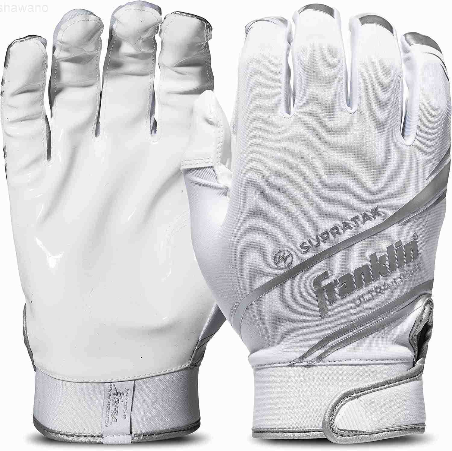 Sports Supratak Football Receiver Gloves WhiteChrome Adult MediumW250911