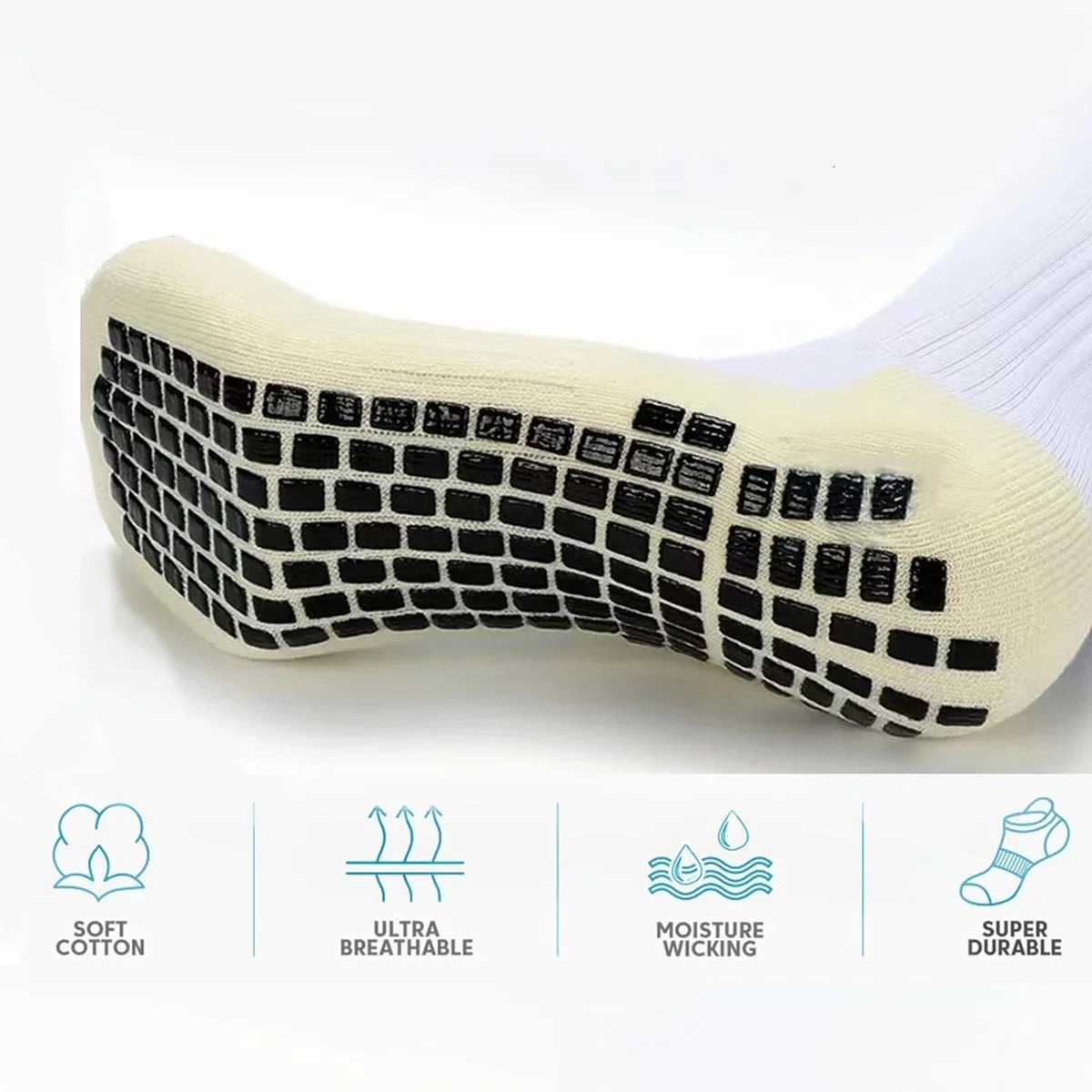 4 Pairs Antislip Football Socks Men Woman Nonslip Soccer Basketball Tennis Sport Socks Grip Cycling Riding Yoga Socks D2509111