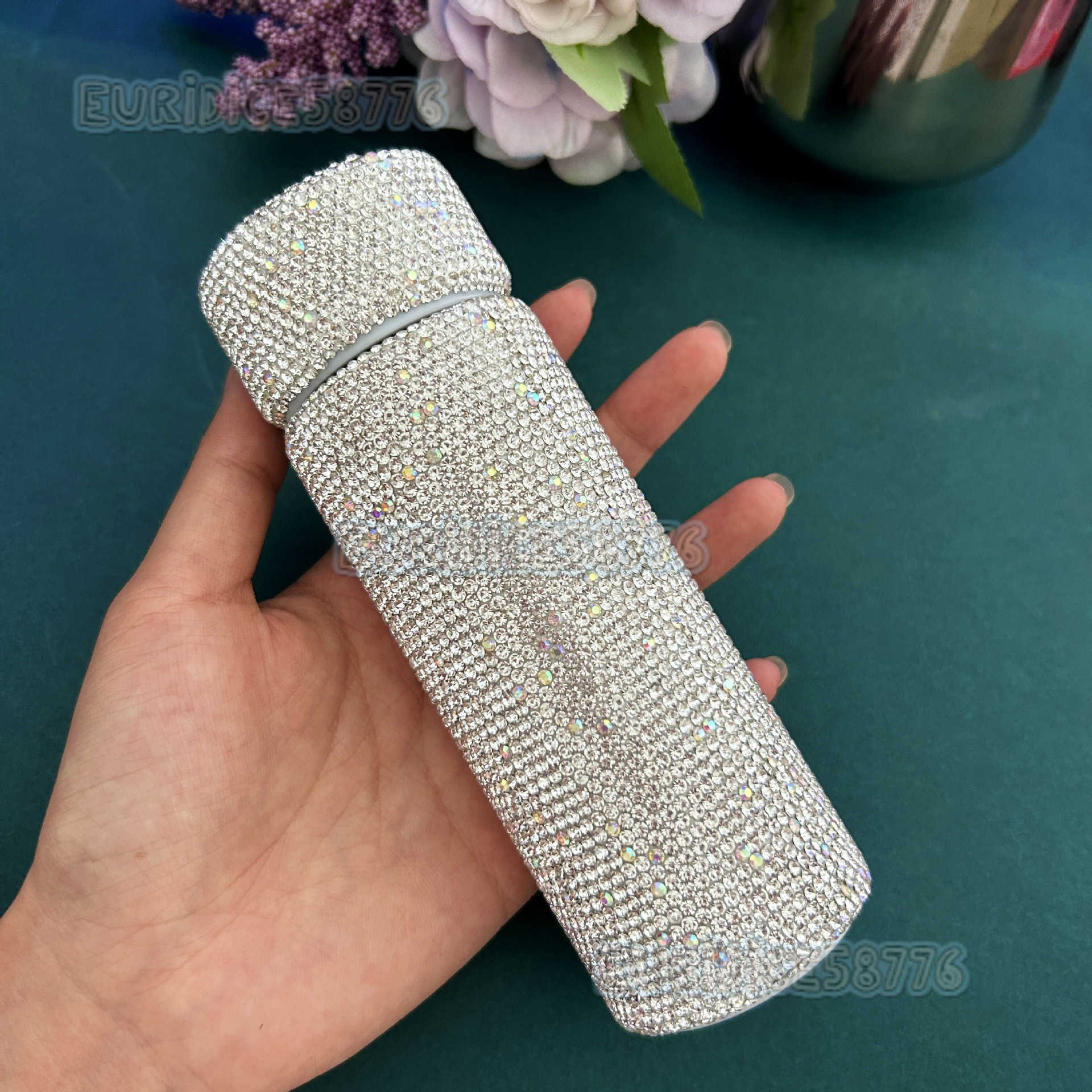 Full Diamond Pocket Insulated Cup Portable Compact 304 Stainless Steel Mini Luxury Car Straight Cup H250911