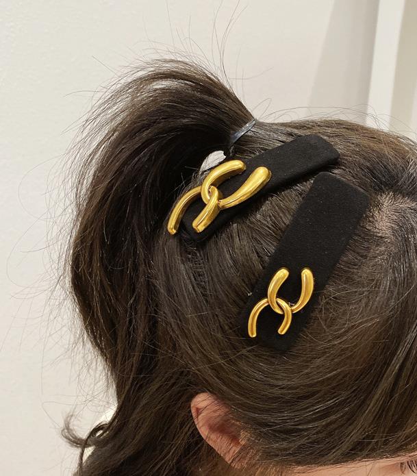 2025 new Elegant Socialite High-End Black Side Bang Veet Accessory for Women Autumn Winter Little Style Hair BB Clip 250710 Free shipping