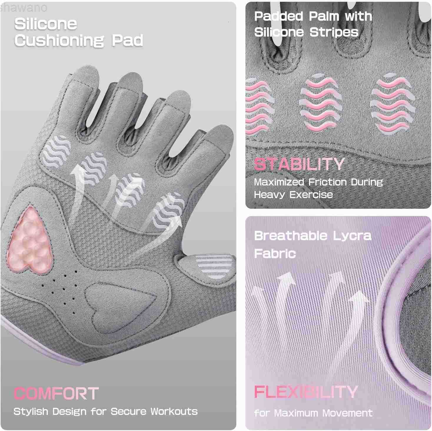 Workout Gloves for Women Lightweight Breathable Fitness Gloves with NonSlip Grip for Gym Weightlifting Cycling and TrainingW250911