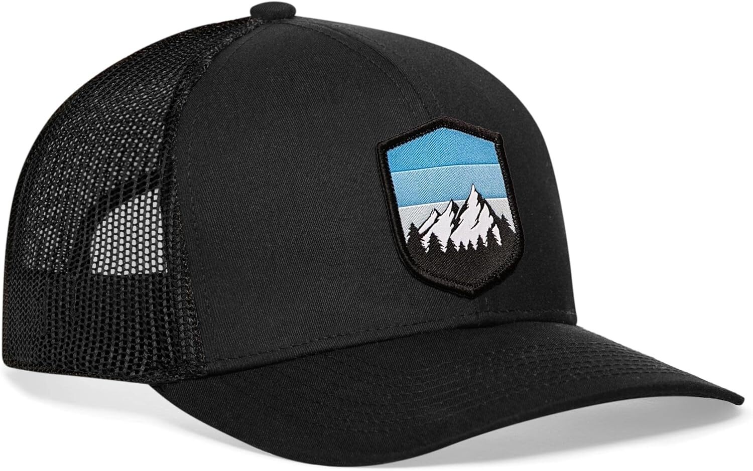 Camping Trucker Hat, Mountain Mesh Outdoor for Men & Women, Adjustable Snapback Baseball Cap, Golf Hat