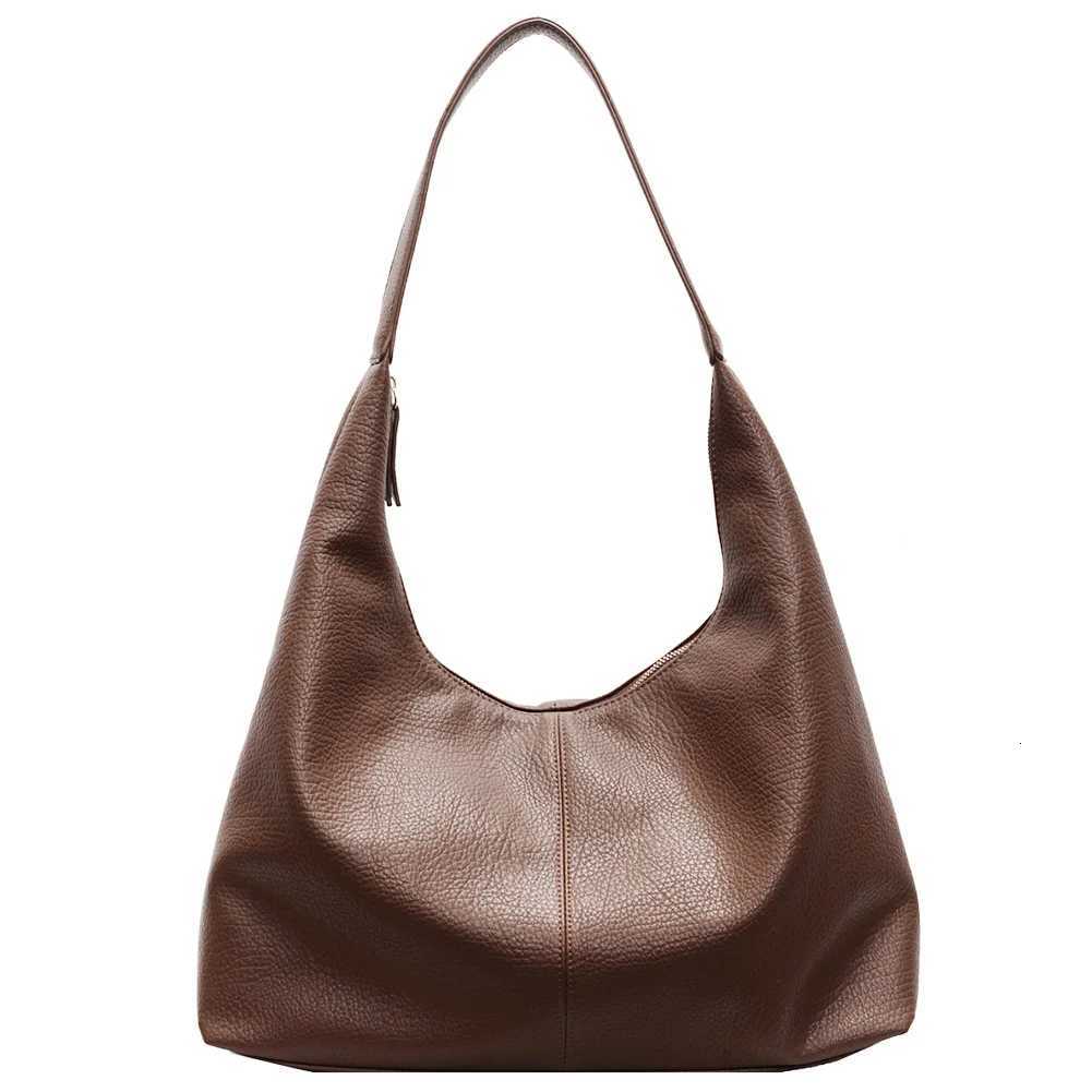 Slouchy Hobo Bag for Women Zipper Closure Tote Bag PU Leather Large Capacity Solid Color Handbag for Travel Shopping Work W250911