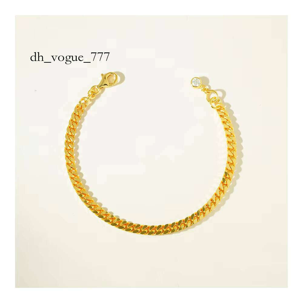 High Quality Sterling Sier Fashion Fine Jewelry Gold Plated Figaro Link Hand Chain Chunky Moissanite Bracelet