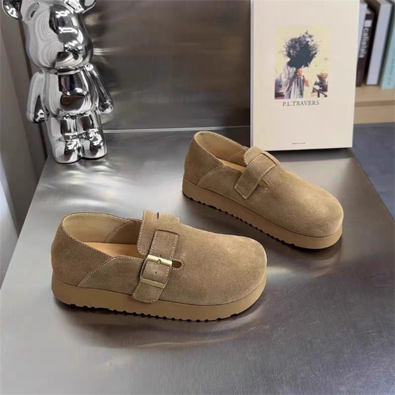 hot free shipping designer Autumn and winter new style with plush thick sole cotton mop women's versatile retro fashion casual shoes brown dh9110