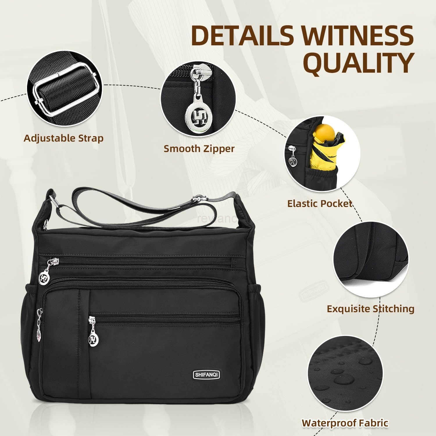 Crossbody Bag for WomenMulti Pockets Cross Body Purses for Women Ladies Shoulder Bag Travel Purses and HandbagsW250911