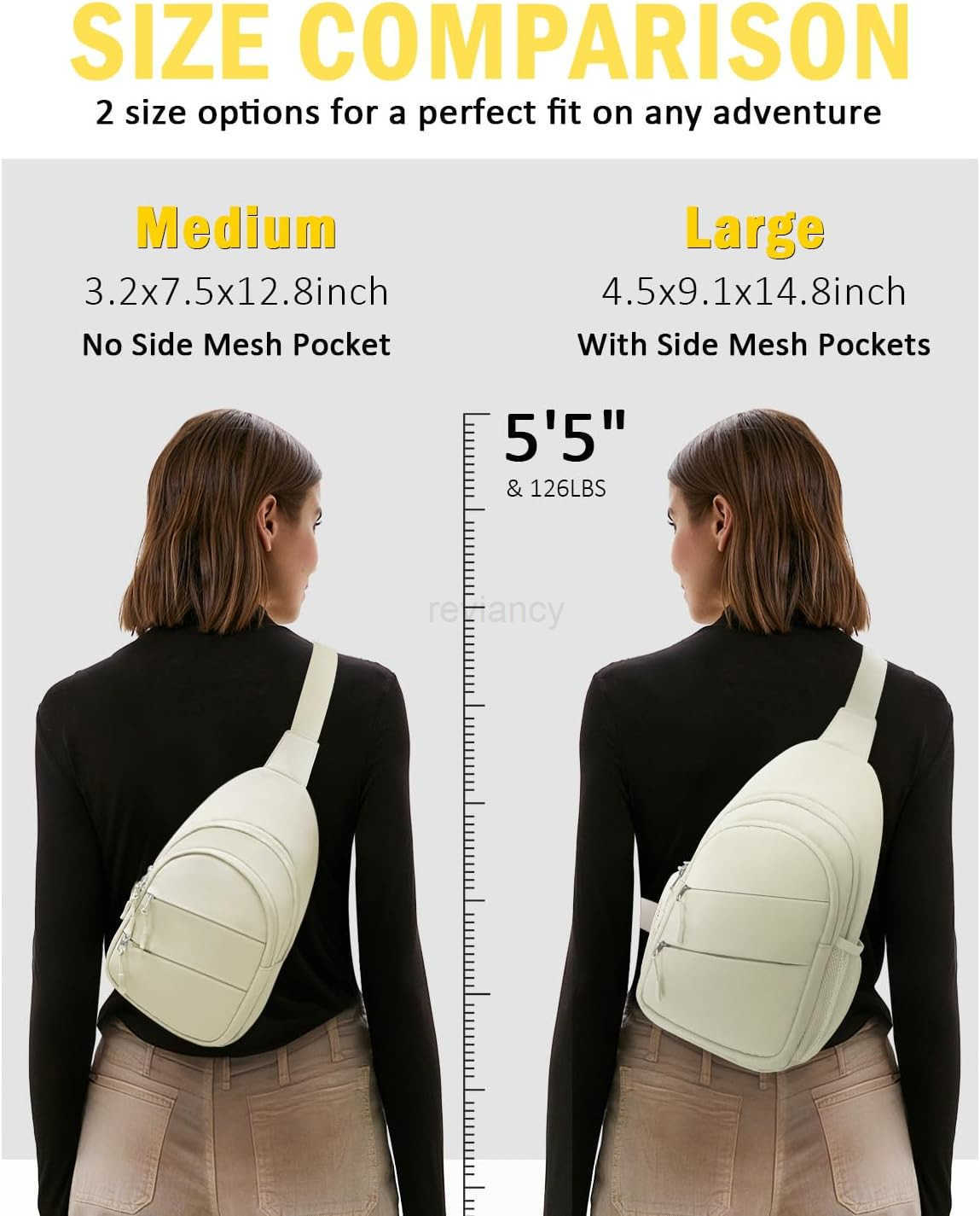Crossbody Bags for Women Sling Bag for Men Small Hiking Backpack Anti Theft Lightweight for Outdoors Travel M BlackW250911