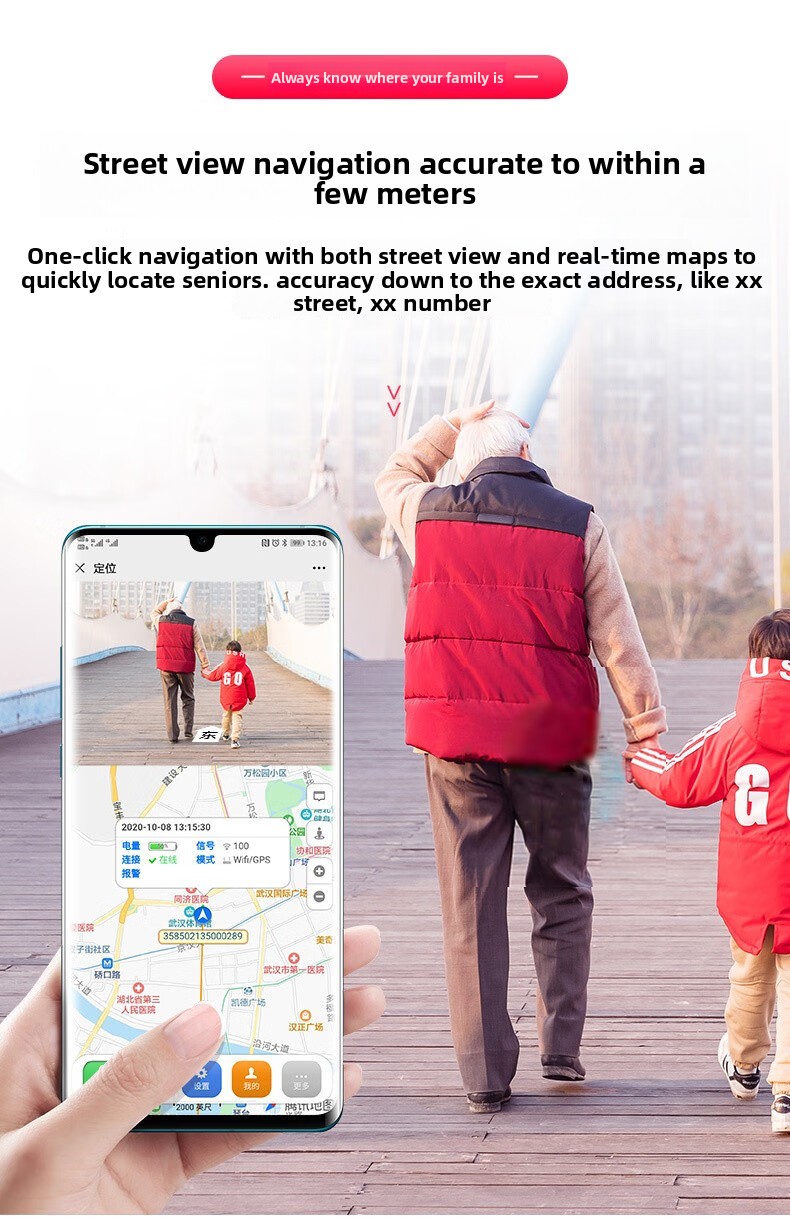 Global Universal International Edition Personnel Diving car GPS Tracker Anti-Lost Pets Waterproof Positioning Charging Portable Rechargeable 1600MA Ba