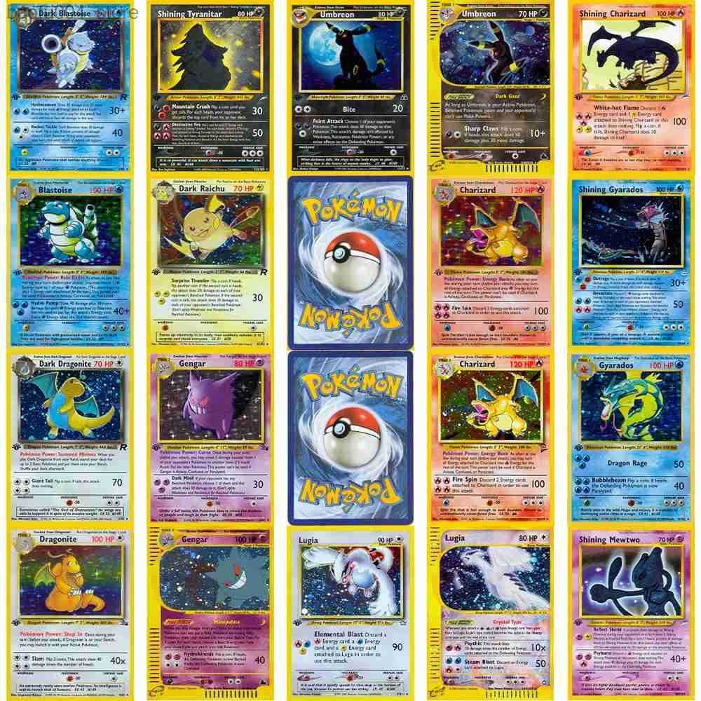 1996 1st Edition Base Set Single Flash Proxy Cards Blastoise Shining Lugia Gengar Game Collection L250911