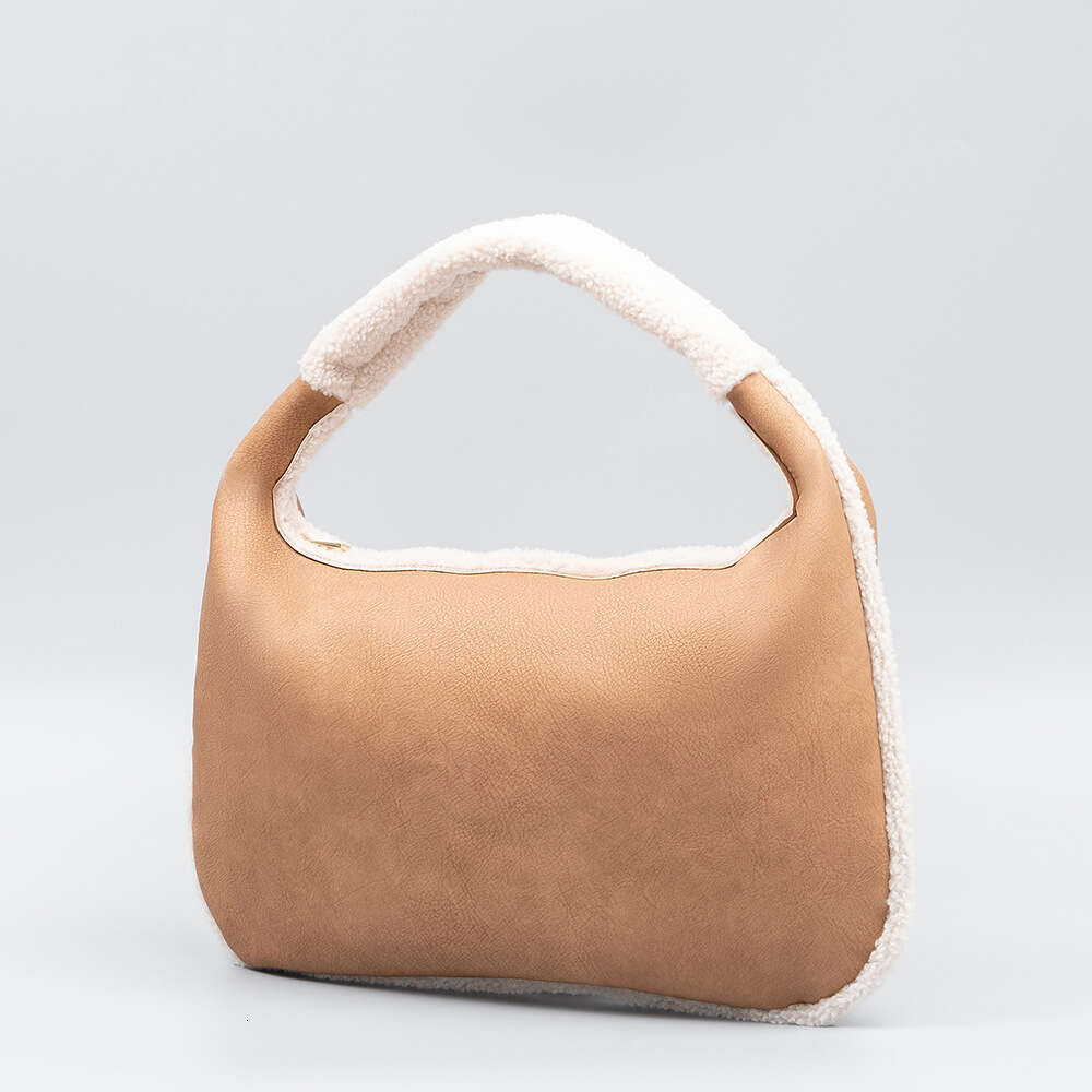 Women's Bag Plush Leather Shoulder Niche Design Women's Commuter Armpit Bag