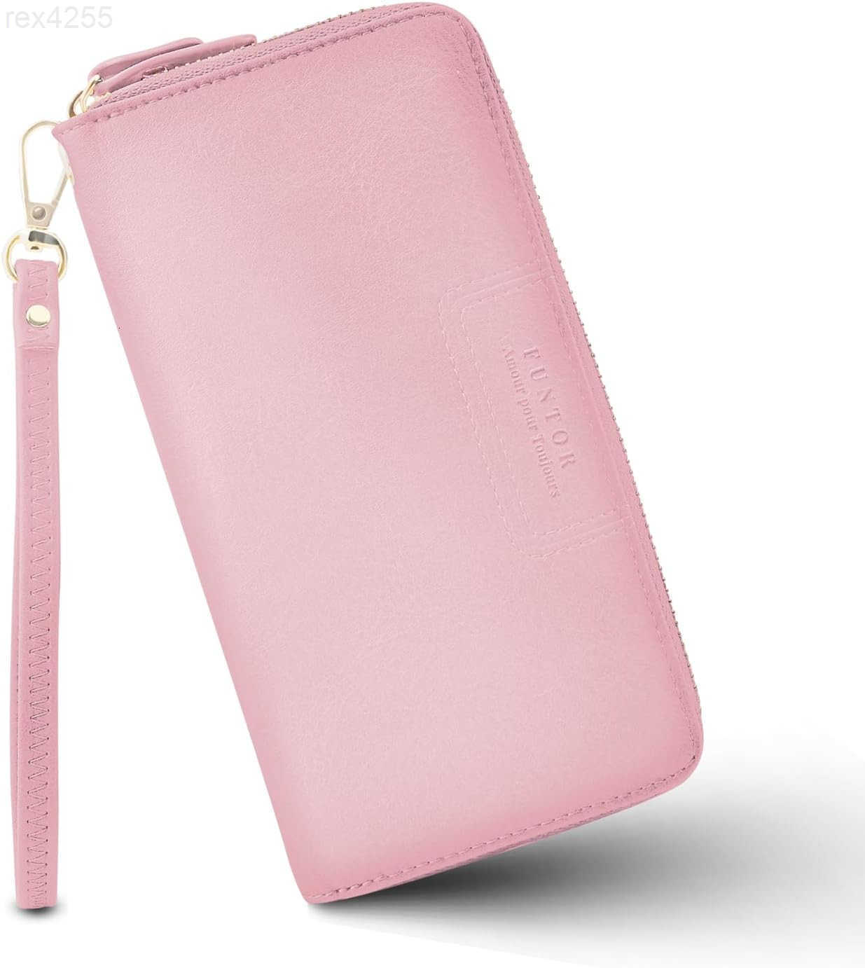 Wristlet Wallets for Women Ladies PU Vegan Leather Clutch Wallet Zip around Phone Purse Card Holder OrganizerW250911