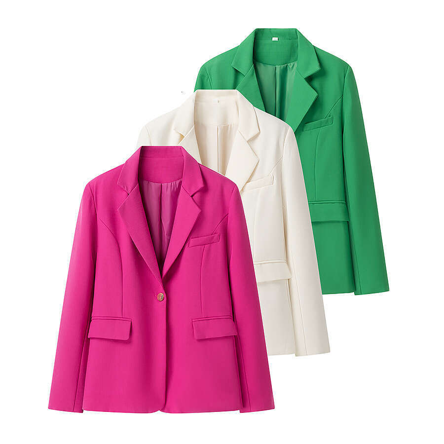 DHEssentials 2025 Fashion Autumn Women's Clothing Little Chanel Style Solid Color Blazer Jacket