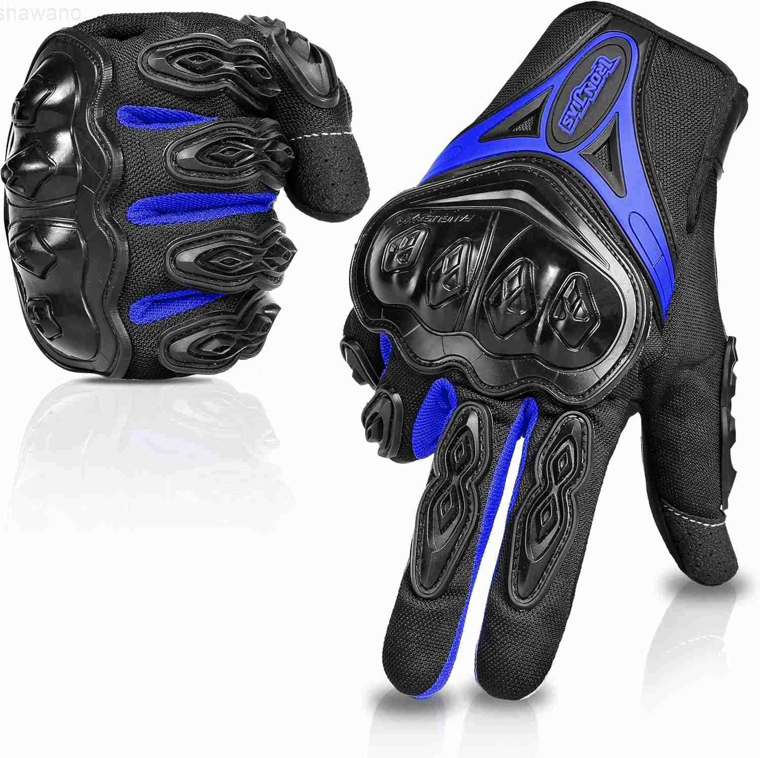 JIAS Motorcycle Gloves Full Finger Durable for Road Racing Bike Summer Spring Powersports Support Touch Screen BlackLW250911
