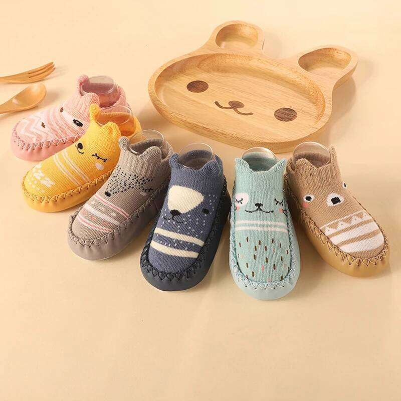 Baby Socks Infant Color Matching Cute Kids Boys Shoes Doll Soft Soled Child Floor Sneaker Toddler Girls First Walkers