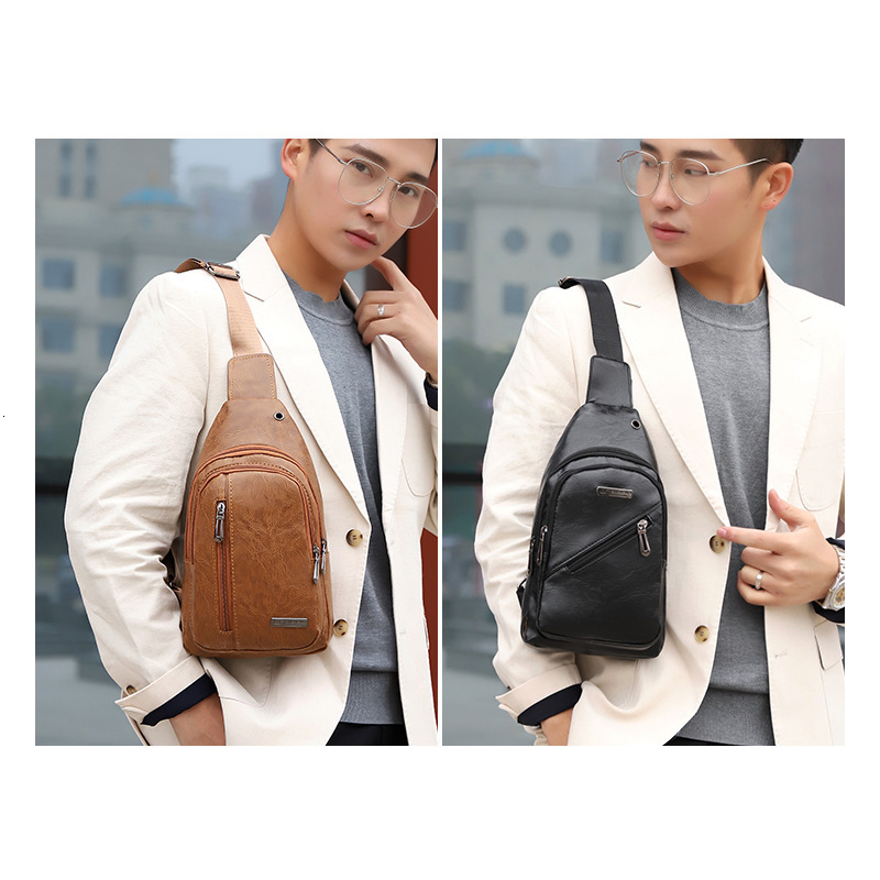 Cross Border Dropshipping Large Capacity Travel Crossbody Bag Men S Luxury Bag Business Free Shipping Leather Chest Designer Bag Bag Fashion Versatile