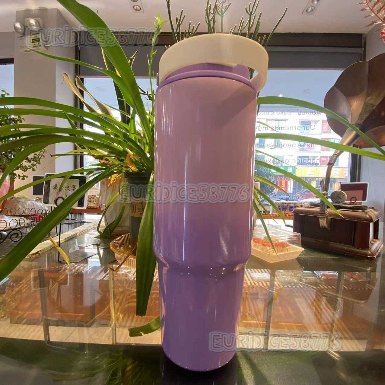 Gradient Car Cup Large Capacity Portable Dual Drinking Straw Cup for Car and Office Insulated Cold and Hot Ice Cup H250911