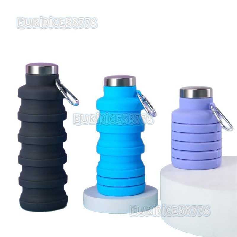 Folding Water Bottle Outdoor Cycling Cup Portable Retractable Sports Water Bottle High Temperature Resistant Gift Cup H250911