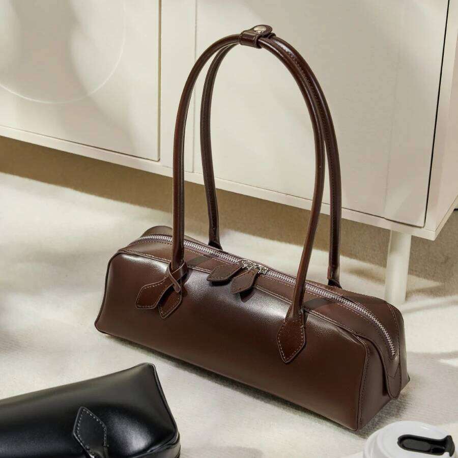 2025 Genuine Shoulder Handbag Korean Minimalist Top-Grain Leather Purse Fashion Oversized Underarm Hobo Bag For Women