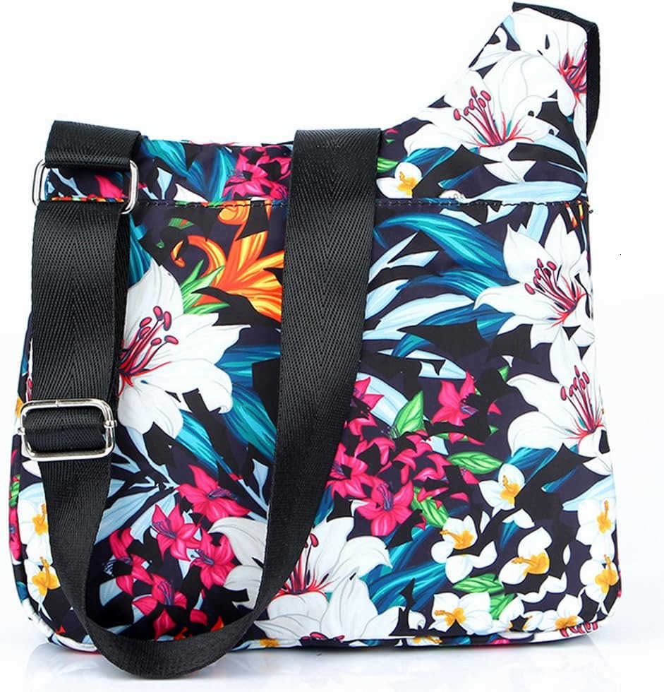 Nylon MultiPocket Crossbody Purse Bags for Women Travel Shoulder BagW250911