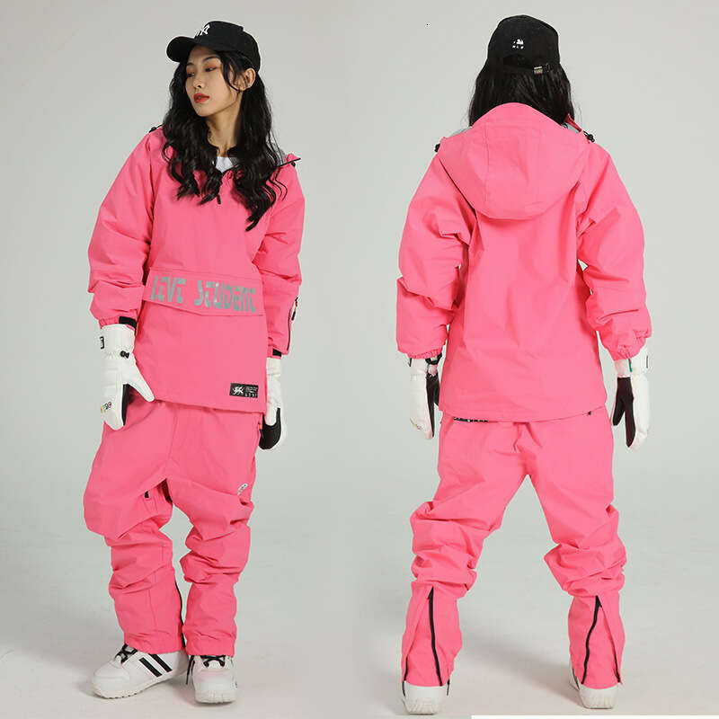Snowsuit Set Snowboard Female Male Couple Snowfield Control Thickened Warm Winter Wind And Waterproof
