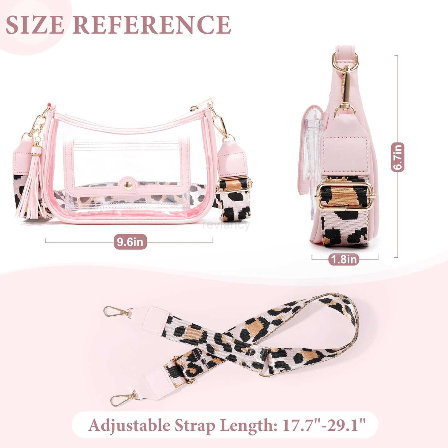 Clear Bag for Stadium Events Clear Purses for Women Crossbody Stadium ApprovedW250911