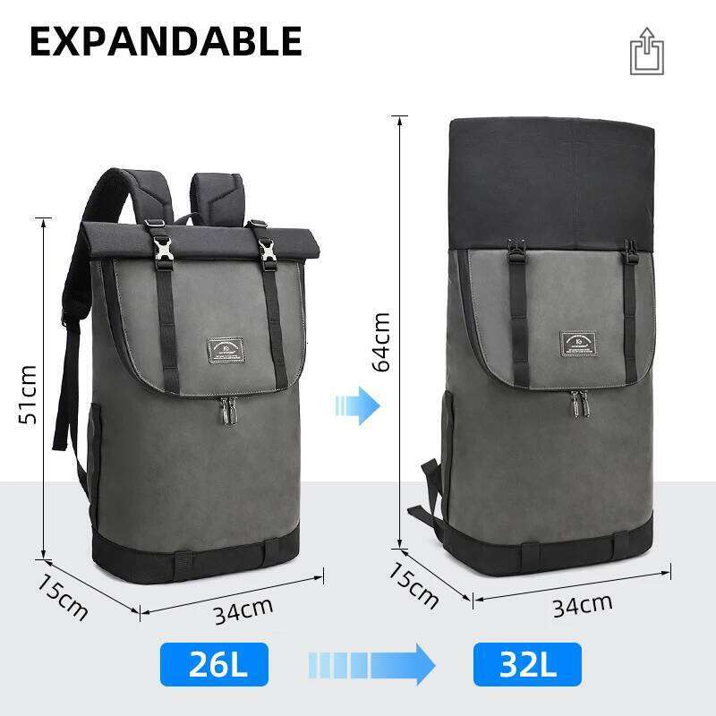 Laptop Backpack Women Men Roll Top Waterproof Travel Hiking Rucksack Lightweight Casual Daypack Stylish School Bag 250805 250805